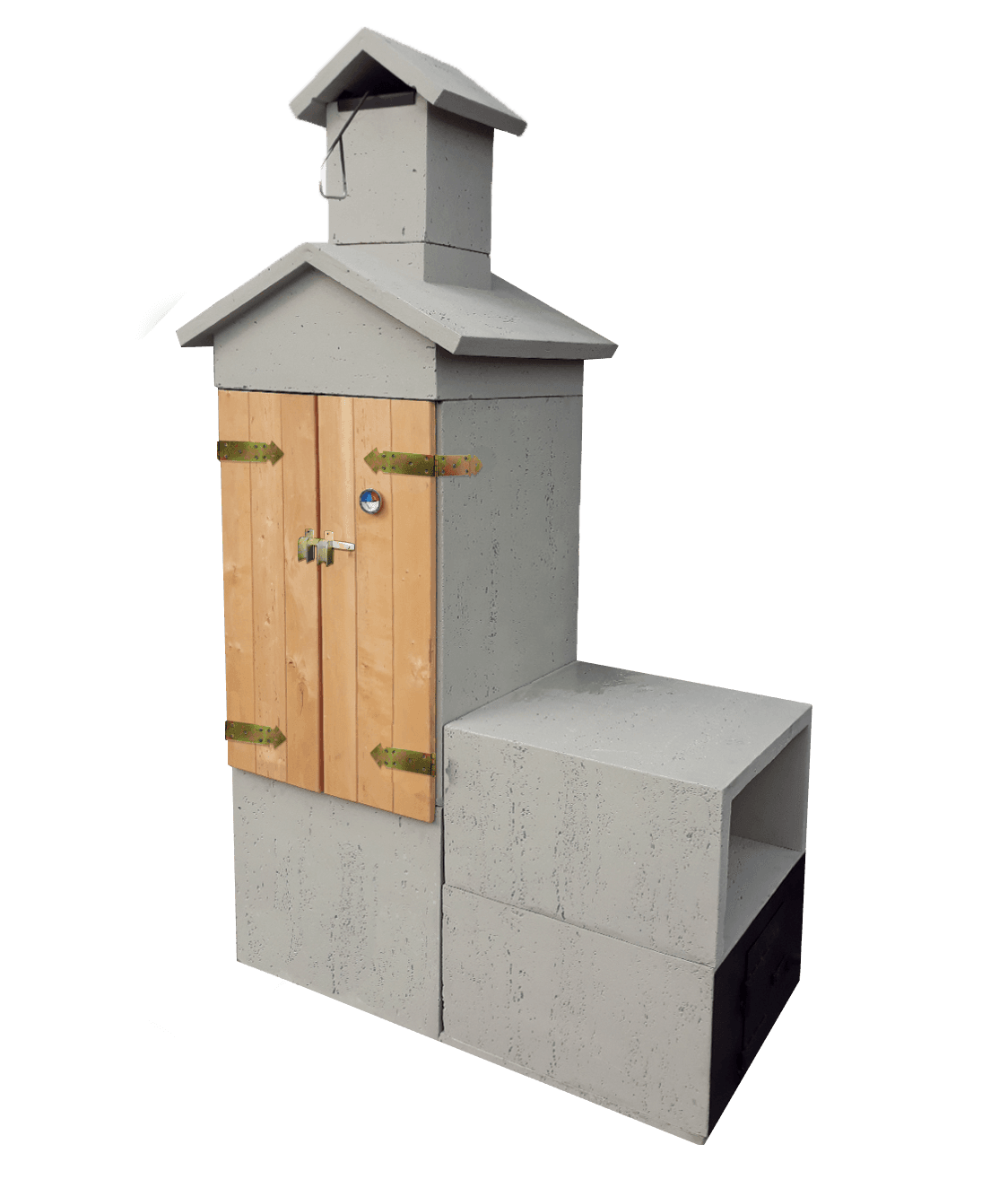 Lauko betoninė rūkykla-kepsninė Smokehouse Helios