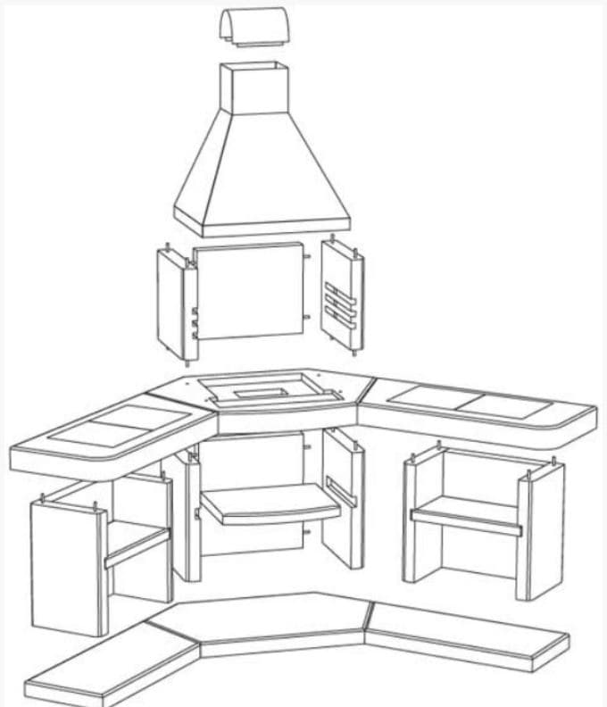 Lauko Betoninė Kepsninė ATLANTIK CORNER 4