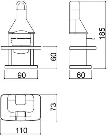 Outdoor concrete grill SIESTA ECONOMY 3