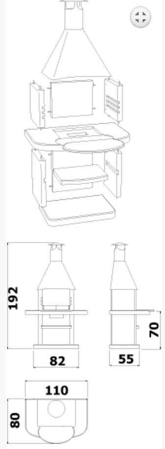 Lauko Betoninė Kepsninė AVANTA EXCLUSIVE CORNER 6