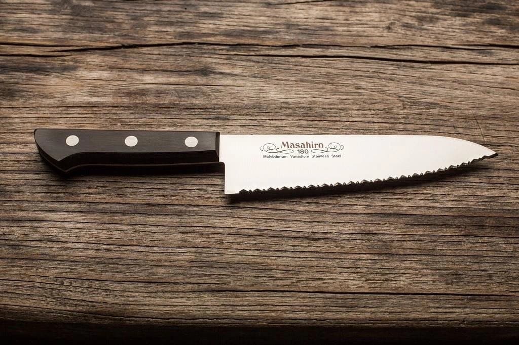Masahiro BWH Santoku Wave Edge peilis 165 mm 6