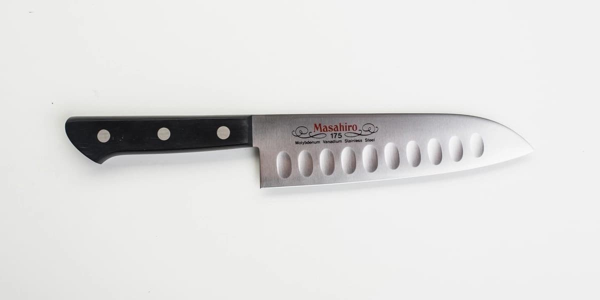 Masahiro BWH Santoku Dimple peilis 175mm [14079] 2