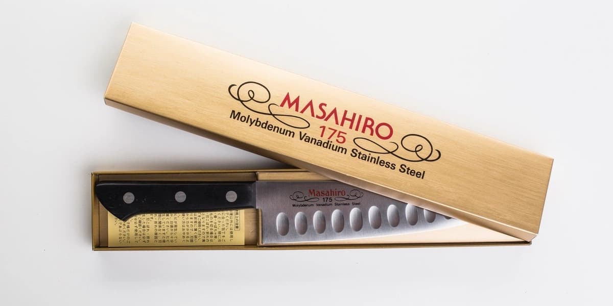 Masahiro BWH Santoku Dimple peilis 175mm [14079] 4