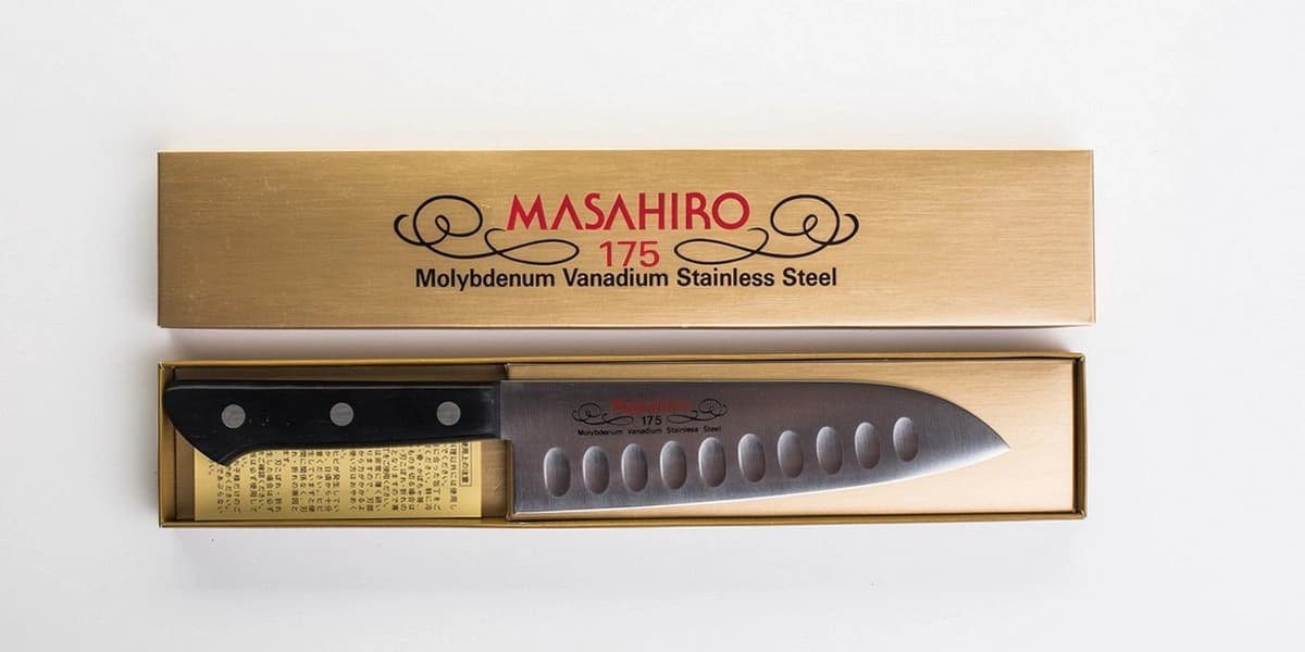 Masahiro BWH Santoku Dimple peilis 175mm [14079] 5