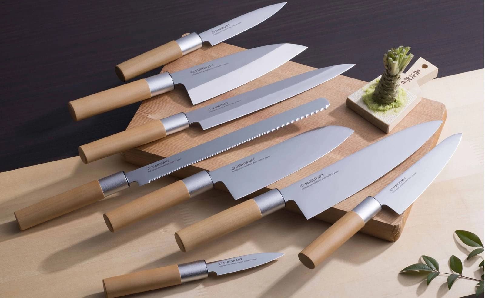 Suncraft SENZO JAPANESE Santoku peilis 167mm WA-04 3