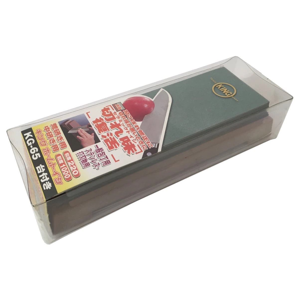 King KG-65 water stone Gradation 220/1000 with base 4