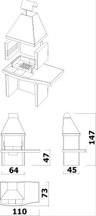 Lauko betoninė kepsninė VARIANT PIANO 9