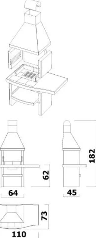 Lauko betoninė kepsninė VARIANT LAGUNA 8