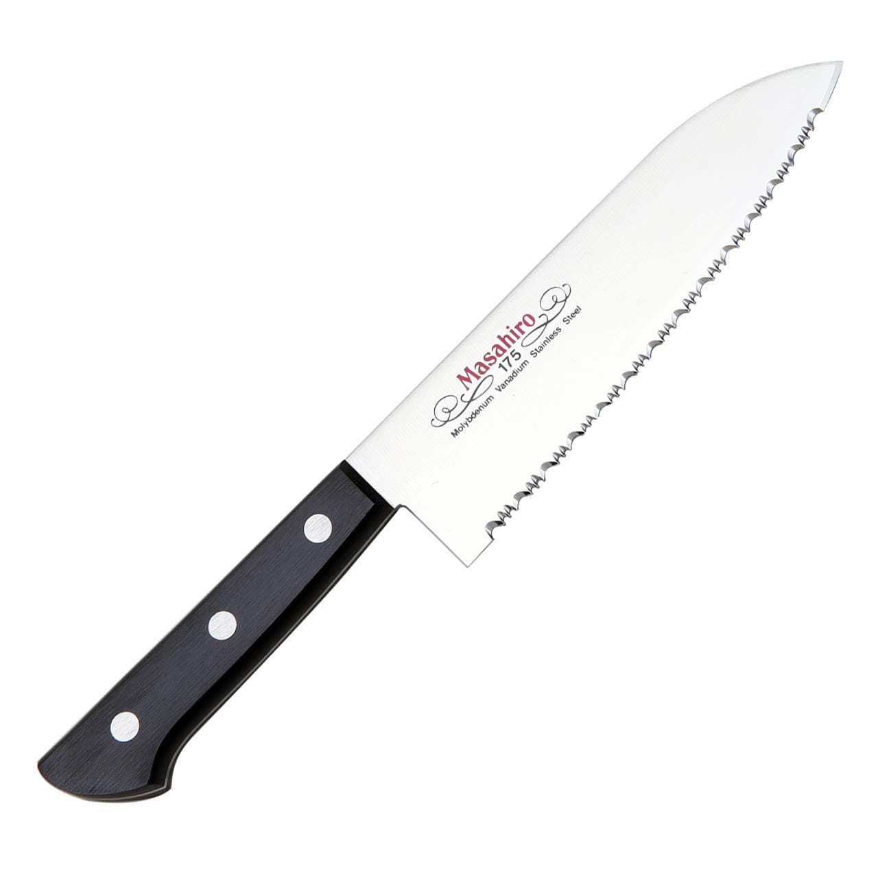 Masahiro BWH Santoku Wave Edge peilis 165 mm